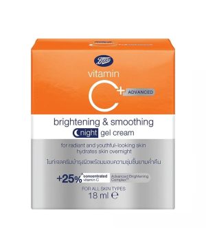 Boots Vitamin C+ Advance Brightening and Smoothing night gel cream SPF 20PA ++++ 25%  50 ml