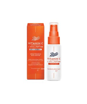 Boots Vitamin C Advanced Plus +Hya & Peptide Booster Serum Brightening & Anti -Ageing 15 ml